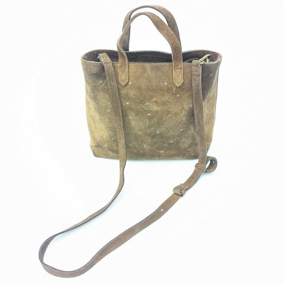 Madewell Suede Purse w metal studs and removable adjustable shoulder strap - Picture 1 of 15